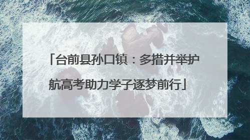 台前县孙口镇：多措并举护航高考助力学子逐梦前行